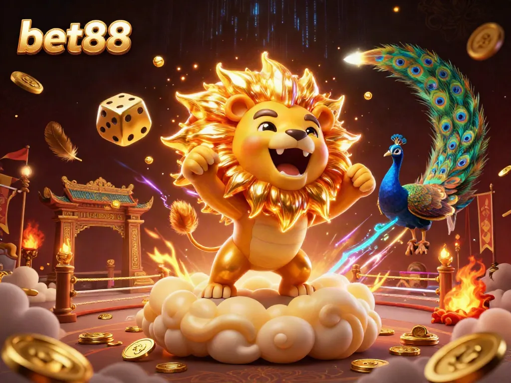 Experience the thrill of bet88 in a vibrant 3D casino scene with dynamic characters and rich gaming elements.