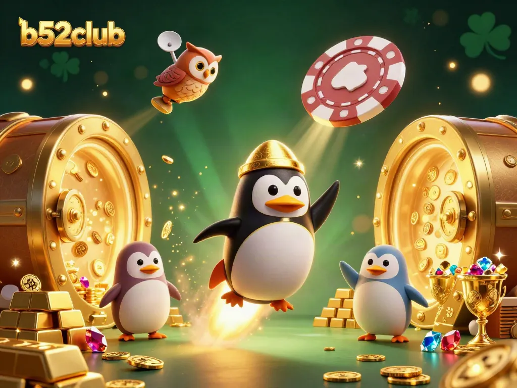 Join the thrilling adventure at b52club with a magical penguin and a casino planet!