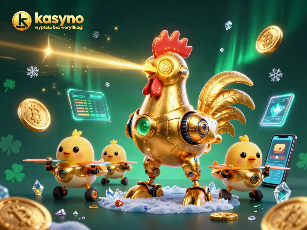 Experience kasyno wypłata bez weryfikacji with a vibrant 3D robotic scene showcasing crypto elements.