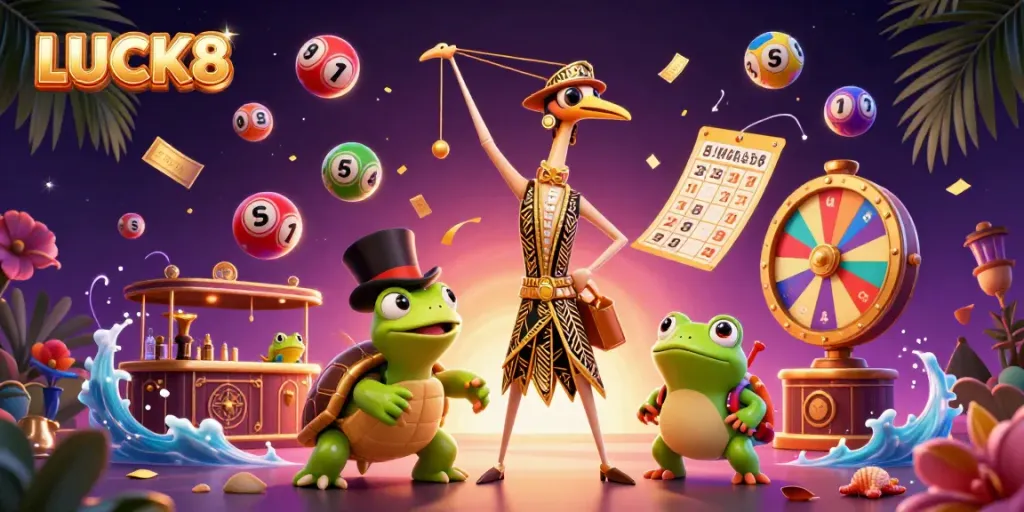 Immerse in LUCK8's vibrant casino world with dynamic games and colorful elements.