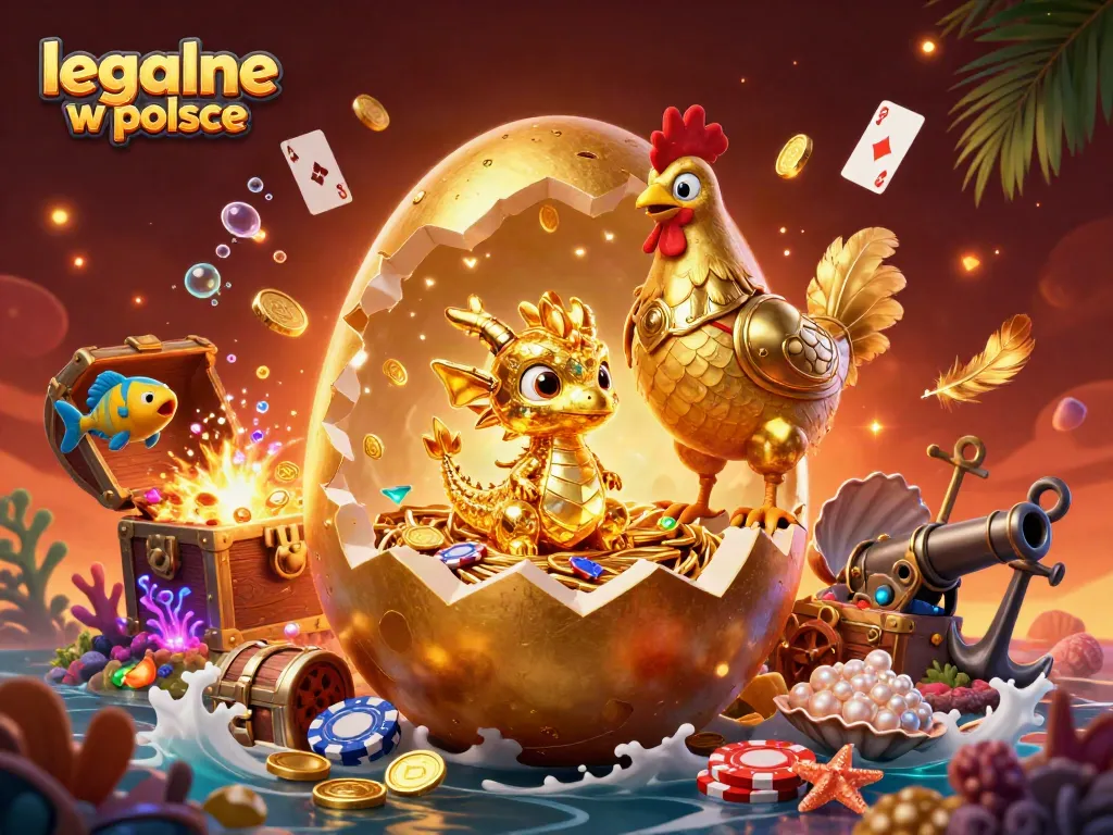 Experience thrilling gameplay at legalne kasyno w polsce with golden dragon and poker chips.