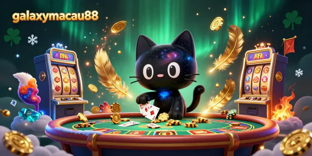 Experience thrilling gameplay with galaxymacau88 at a vibrant cosmic casino packed with gold coins and colorful 3D characters.