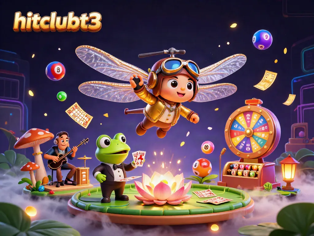 Experience thrilling gameplay at hitclubt3 with dynamic lottery balls and a vibrant casino scene.