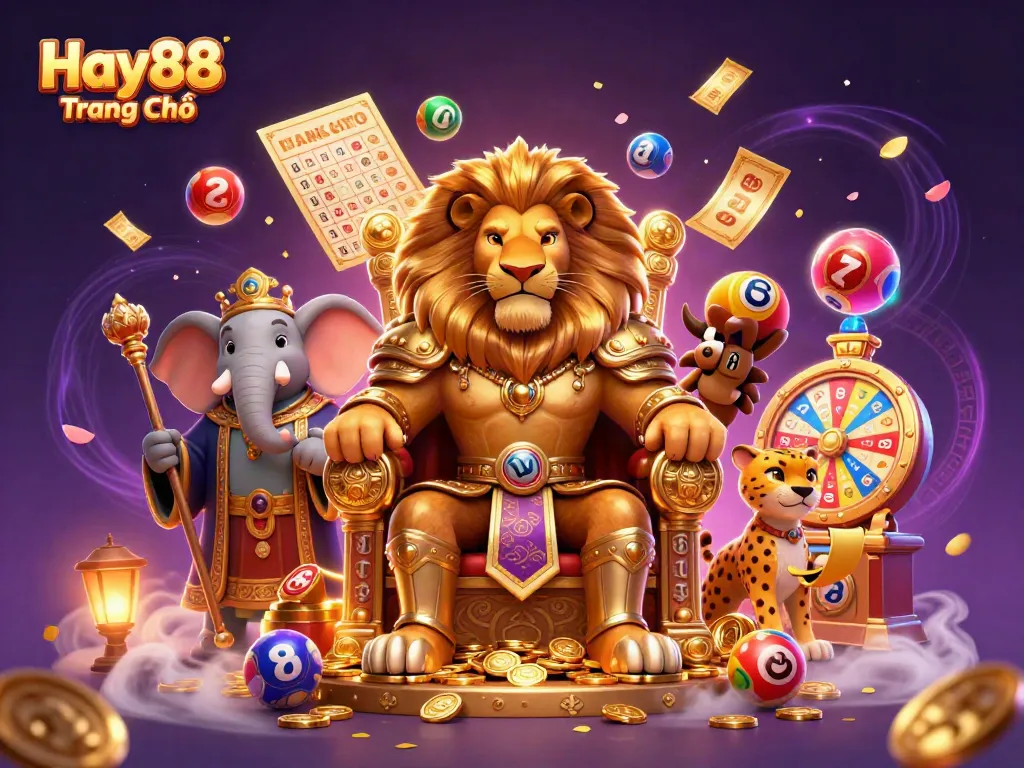 Experience thrilling moments with Hay88 Trang Chủ in this vibrant 3D casino scene.