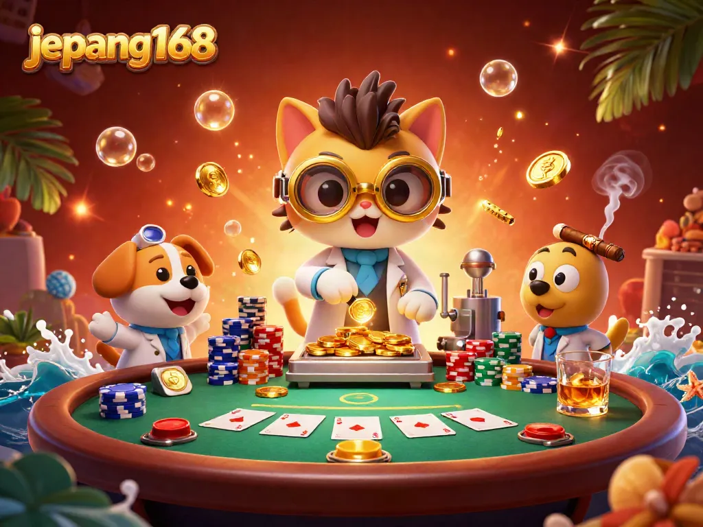 Experience the thrill of gaming at jepang168 with colorful poker elements and dynamic characters.