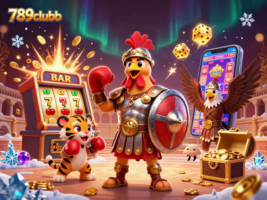 Players engage with immersive 3D elements in 789clubb's casino adventure, featuring exciting slots and dynamic visuals.