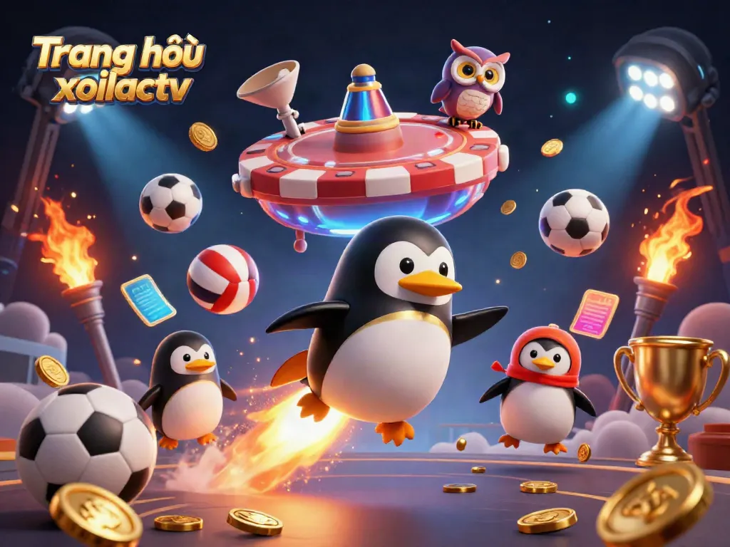 Experience the thrill of Trang chủ xoilactv with this vibrant, dynamic casino-themed illustration.
