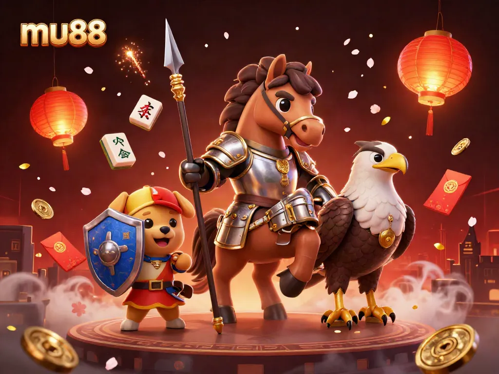 Experience thrilling moments at mu88 with cartoon characters engaging in a vibrant casino atmosphere.