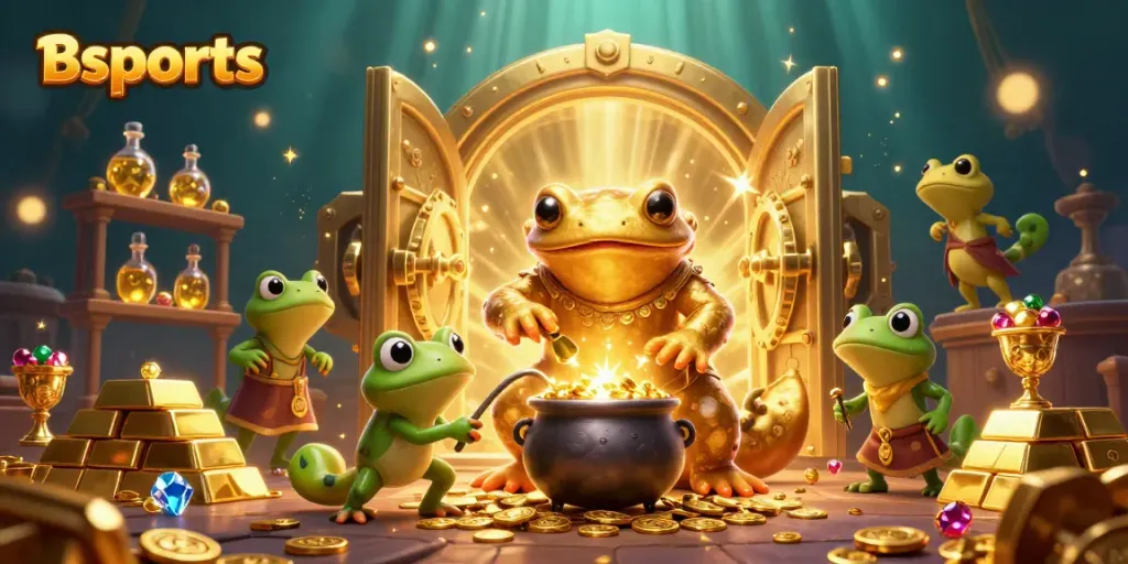 Experience the thrill of Bsports with vibrant treasure and alchemical wonders in this dynamic casino scene.