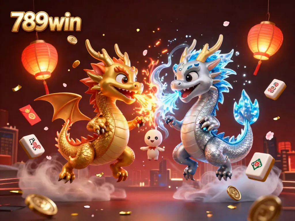 Experience the thrill of 789win with dragons, fireworks, and golden rewards in a vibrant casino scene.