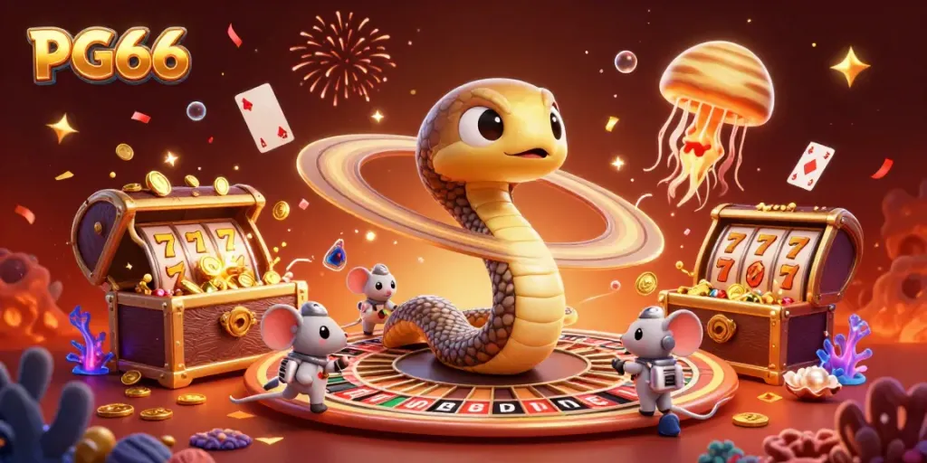 Experience the vibrant PG66 casino scene with engaging gameplay elements and dynamic characters.