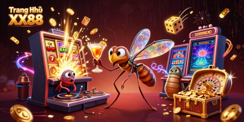 Engage in exciting betting experiences on Trang Chủ XX88 featuring vibrant casino elements and characters.