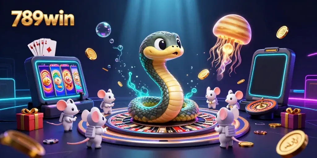 Experience thrilling bets at 789win with a cosmic casino scene depicting astronauts and vibrant gaming elements.