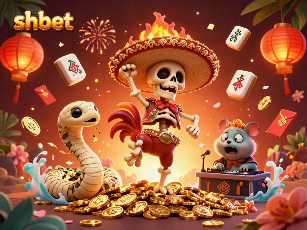 Engage with exciting gaming at shbet, featuring vibrant characters and casino elements in a dynamic illustration.