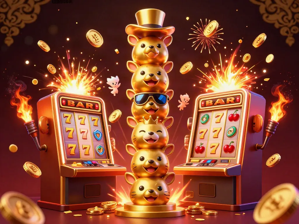Watch Go88's vibrant casino experience with slots bursting coins, totem, and dynamic game elements.