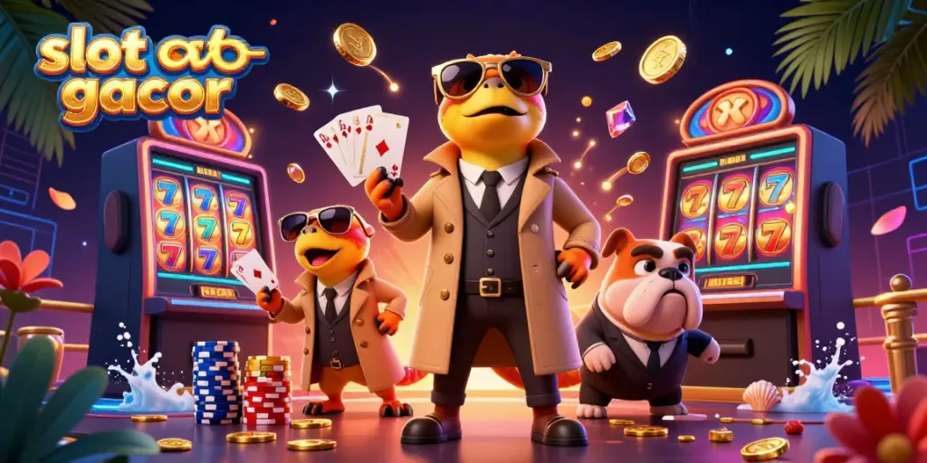 Rasakan keseruan bermain slot gacor dengan ilustrasi kartun raptor di kasino.